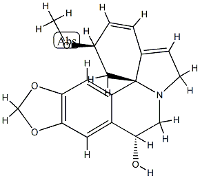 1,2,6,7-Tetradehydro-3β-methoxy-15,16-(methylenedioxy)erythrinan-11α-ol Structure