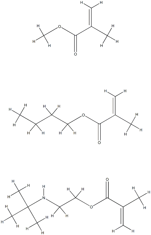 2-甲基-2-丙烯酸丁酯与2-甲基-2-丙烯酸-2-[(1,1-二甲基乙基)氨基]乙酯和2-甲基-2-丙烯酸甲酯的聚合物 结构式