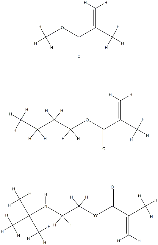 2-Propenoic acid, 2-methyl-, butyl ester, polymer with 2-(1,1-dimethylethyl)aminoethyl 2-methyl-2-propenoate and methyl 2-methyl-2-propenoate Structure