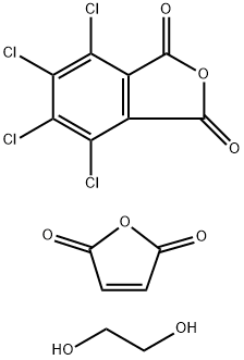 1,3-Isobenzofurandione, 4,5,6,7-tetrachloro-, polymer with 1,2-ethanediol and 2,5-furandione 结构式