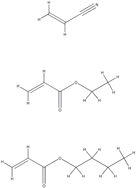 2-丙烯酸丁酯与2-丙烯酸乙酯和2-丙烯腈的聚合物 结构式