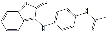 N-{4-[(2-oxo-1,2-dihydro-3H-indol-3-ylidene)amino]phenyl}acetamide Structure