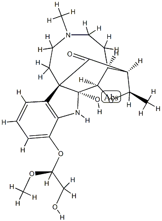 [14β,19R]-16β,19-Epoxy-2-hydroxy-12-[(S)-2-hydroxy-1-methoxyethoxy]-4-methyl-3,4-secocondyfolan-3-one,29474-90-6,结构式