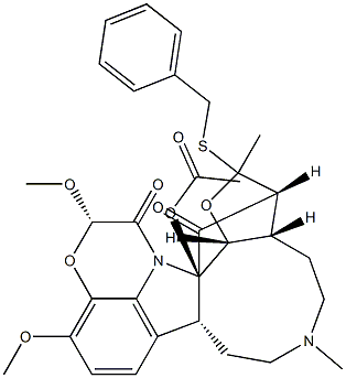 19-(Benzylthio)-11-methoxydichotine (neutral)2-acetate 结构式