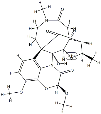 11-メトキシ-21-オキソジコチン(中性) 化学構造式