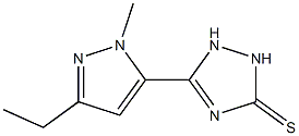 3H-1,2,4-Triazole-3-thione,5-(3-ethyl-1-methyl-1H-pyrazol-5-yl)-1,2-dihydro-(9CI),294846-24-5,结构式