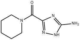 3-(1-ピペリジニルカルボニル)-1H-1,2,4-トリアゾール-5-アミン 化学構造式