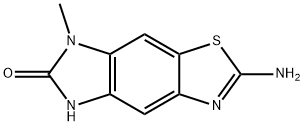 6H-Imidazo[4,5-f]benzothiazol-6-one,2-amino-5,7-dihydro-7-methyl-(9CI) Struktur