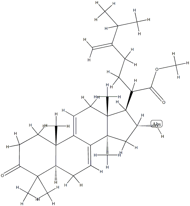 (20ξ)-16α-Hydroxy-24-methylene-3-oxolanosta-7,9(11)-dien-21-oic acid methyl ester Structure