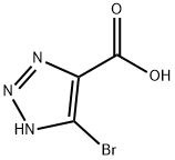 5-Bromo-1H-1,2,3-triazole-4-carboxylic acid 化学構造式