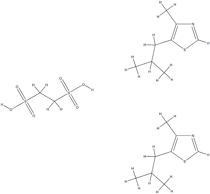 1,2-Ethanedisulfonic acid, compd. with 5-isobutyl-4-methylthiazole (1: 2),29584-88-1,结构式