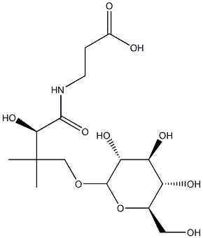 D-pantothenic acid 4'-O-beta-glucoside Structure