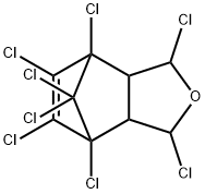 1,3,4,5,6,7,8,8-オクタクロロ-1,3,3a,4,7,7a-ヘキサヒドロ-4,7-メタノイソベンゾフラン 化学構造式