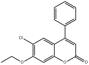 6-chloro-7-ethoxy-4-phenyl-2H-chromen-2-one Struktur