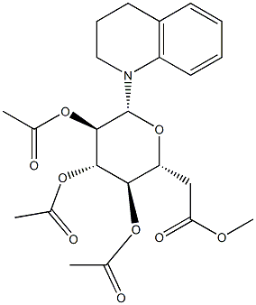 1,2,3,4-Tetrahydro-1-(2-O,3-O,4-O,6-O-tetraacetyl-β-D-glucopyranosyl)quinoline,29742-56-1,结构式