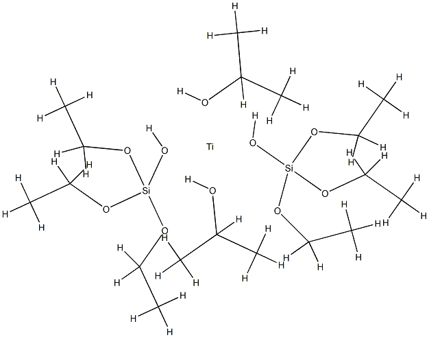 4,4,8,8-tetraethoxy-6,6-diisopropoxy-3,5,7,9-tetraoxa-4,8-disila-6-titanaundecane Struktur