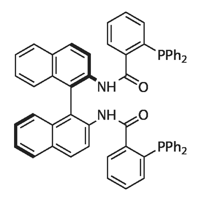 N,N'-(1R)-[1,1'-BINAPHTHALENE]-2,2'-DIYLBIS[2-(DIPHENYLPHOSPHINO)-BENZAMIDE 结构式