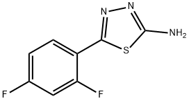 5-(2,4-difluorophenyl)-1,3,4-thiadiazol-2-amine Struktur