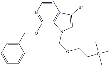 5H-Pyrrolo3,2-dpyrimidine, 7-bromo-4-(phenylmethoxy)-5-2-(trimethylsilyl)ethoxymethyl- Structure