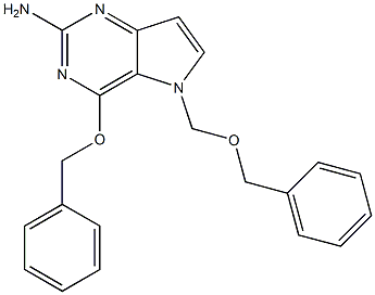 5H-Pyrrolo3,2-dpyrimidin-2-amine, 4-(phenylmethoxy)-5-(phenylmethoxy)methyl- Structure
