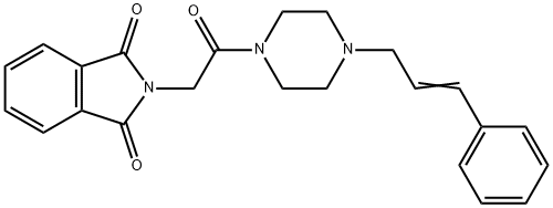 2-[2-(4-cinnamyl-1-piperazinyl)-2-oxoethyl]-1H-isoindole-1,3(2H)-dione 化学構造式