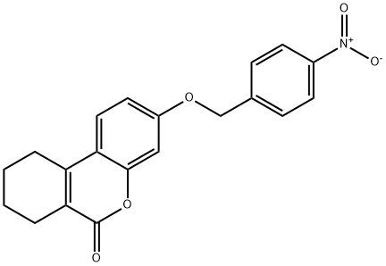 3-({4-nitrobenzyl}oxy)-7,8,9,10-tetrahydro-6H-benzo[c]chromen-6-one Structure