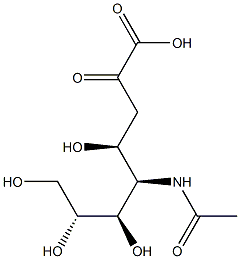 5-acetamido-3,5-dideoxygalactosyloctulosonic acid 化学構造式