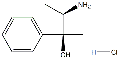 苏式-(±)-3-羟基-3-苯基丁烷-2-氯化铵 结构式