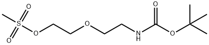 t-Boc-N-Amido-PEG2-Ms Struktur