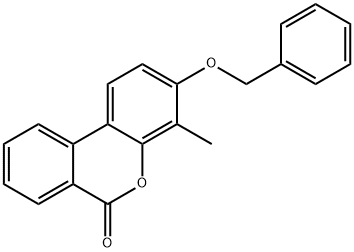 3-(benzyloxy)-4-methyl-6H-benzo[c]chromen-6-one Struktur