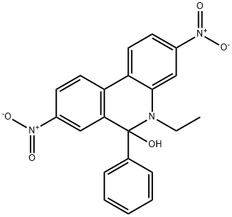 5-乙基-5,6-二氢-3,8-二硝基-6-苯基-6-菲啶醇,302911-79-1,结构式