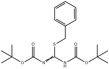 2-苄基-1,3-双(叔丁氧羰基)-2-异硫脲 结构式