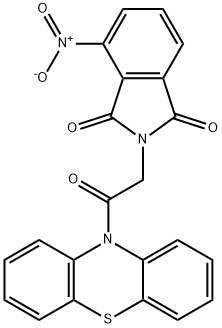 4-nitro-2-[2-oxo-2-(10H-phenothiazin-10-yl)ethyl]-1H-isoindole-1,3(2H)-dione Structure