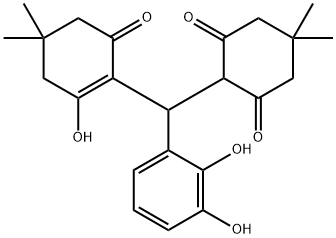 2-[(2,3-dihydroxyphenyl)(2-hydroxy-4,4-dimethyl-6-oxo-1-cyclohexen-1-yl)methyl]-5,5-dimethyl-1,3-cyclohexanedione Struktur