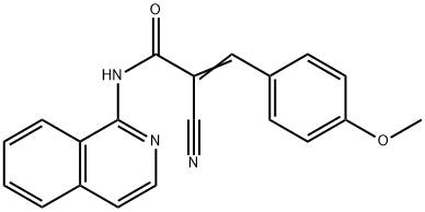 2-cyano-N-(1-isoquinolinyl)-3-(4-methoxyphenyl)acrylamide 化学構造式