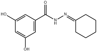 N'-cyclohexylidene-3,5-dihydroxybenzohydrazide 结构式