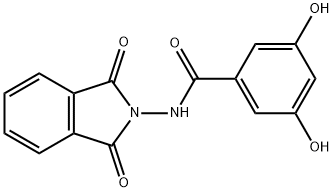 N-(1,3-dioxo-1,3-dihydro-2H-isoindol-2-yl)-3,5-dihydroxybenzamide 化学構造式