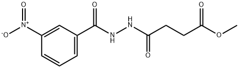 methyl 4-[2-(3-nitrobenzoyl)hydrazino]-4-oxobutanoate Struktur