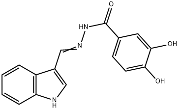 3,4-dihydroxy-N'-(1H-indol-3-ylmethylene)benzohydrazide Structure