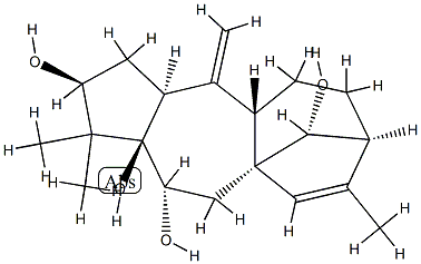 (14R)-グラヤノトキサ-10(20),15-ジエン-3β,5,6β,14-テトラオール 化学構造式
