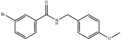 3-bromo-N-(4-methoxybenzyl)benzamide 结构式