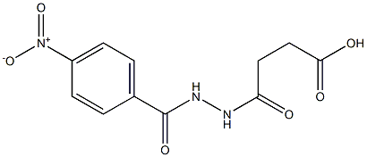 4-(2-{4-nitrobenzoyl}hydrazino)-4-oxobutanoic acid Struktur