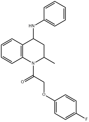 1-[(4-fluorophenoxy)acetyl]-2-methyl-N-phenyl-1,2,3,4-tetrahydro-4-quinolinamine Structure