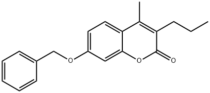 7-(benzyloxy)-4-methyl-3-propyl-2H-chromen-2-one Struktur