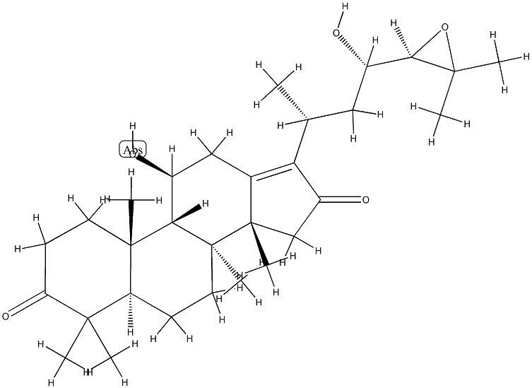(8α,9β,14β,23S,24R)-11β,23-Dihydroxy-24,25-epoxy-5α-dammar-13(17)-ene-3,16-dione Structure