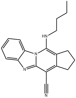 11-(butylamino)-2,3-dihydro-1H-cyclopenta[4,5]pyrido[1,2-a]benzimidazole-4-carbonitrile Structure