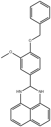 2-[4-(benzyloxy)-3-methoxyphenyl]-2,3-dihydro-1H-perimidine 结构式