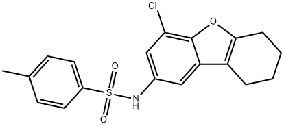 N-(4-chloro-6,7,8,9-tetrahydrodibenzo[b,d]furan-2-yl)-4-methylbenzenesulfonamide Struktur