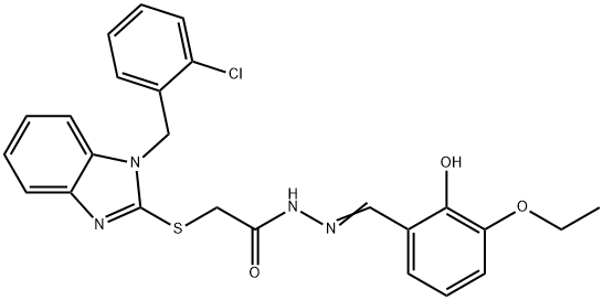 306955-14-6 2-{[1-(2-chlorobenzyl)-1H-benzimidazol-2-yl]sulfanyl}-N'-(3-ethoxy-2-hydroxybenzylidene)acetohydrazide