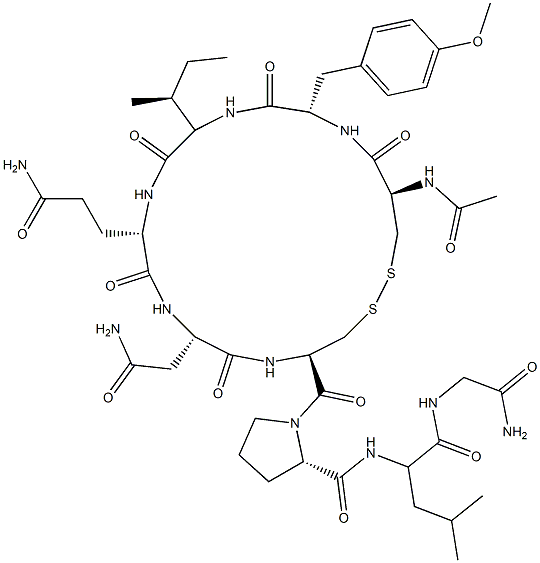 Oxytocin, N-acetyl-2-(O-methyl-l-tyrosine)- Structure